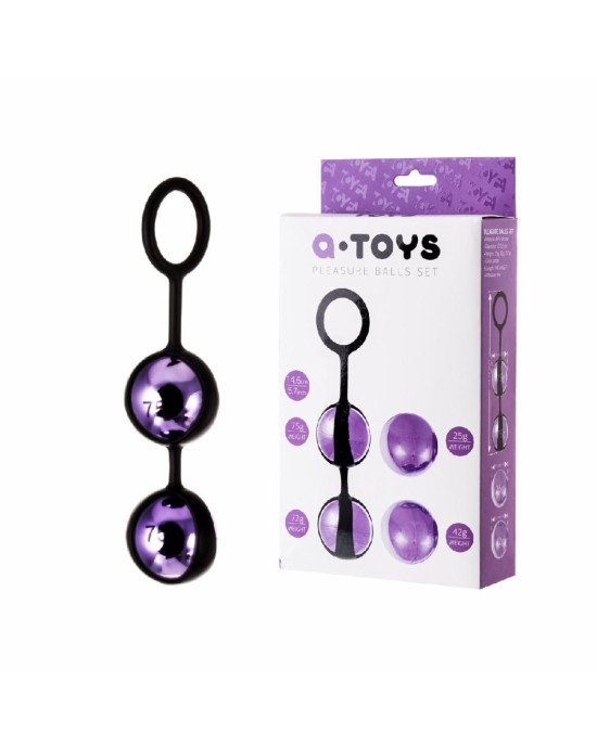 Вагінальні кульки Toyfa A-Toys, ABS пластик, фіолетові, 14,6 см Вагінальні кульки Toyfa A-Toys, ABS пластик, фіолетові, 14,6 см