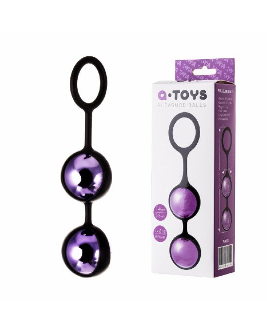 Вагінальні кульки Toyfa A-Toys, ABS пластик, фіолетові, Ø 3,1 см Вагінальні кульки Toyfa A-Toys, ABS пластик, фіолетові, Ø 3,1 см
