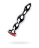 Silver anal plug TOYFA Metal with red round-shaped gem, length 12,2 cm, diameter 2-2,5 cm, weight 14 Silver anal plug TOYFA Metal with red round-shaped gem, length 12,2 cm, diameter 2-2,5 cm, weight 14