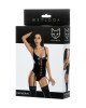 Боді Glossy Katherin з матеріалу Wetlook на шнурівці, чорне S Боді Glossy Katherin з матеріалу Wetlook на шнурівці, чорне S