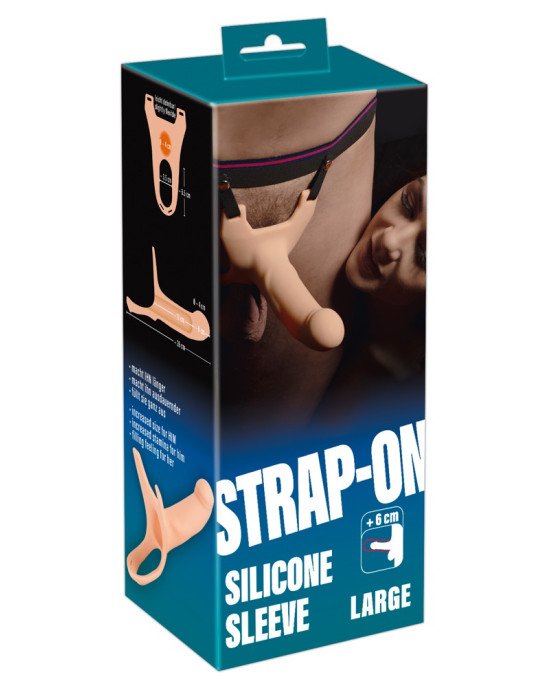 Чоловічий страпон - Strap-On Silicone Sleeve Large Чоловічий страпон - Strap-On Silicone Sleeve Large