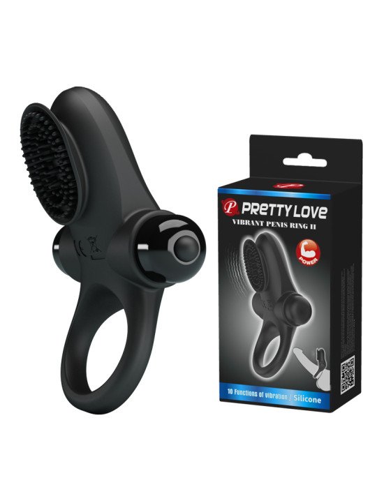 Ерекційне кільце - Pretty Love Vibrant Penis Ring II Black Ерекційне кільце - Pretty Love Vibrant Penis Ring II Black