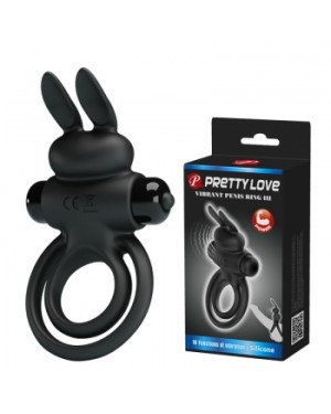 Ерекційне кільце - Pretty Love Vibrant Penis Ring III Black