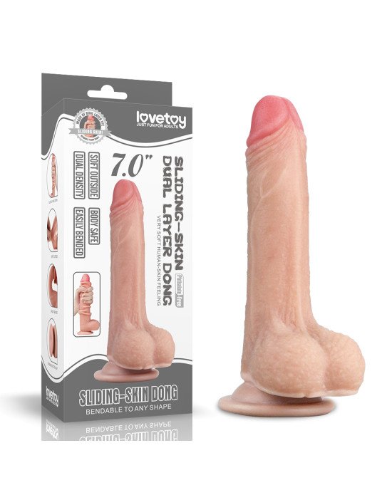 Фалоімітатор - Sliding-Skin Dual Layer Dong 7 Фалоімітатор - Sliding-Skin Dual Layer Dong 7