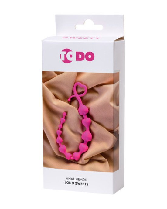 Анальний ланцюжок ToDo By Toyfa Long Sweety, силікон, рожева, 34 см, ø 2,7 см Анальний ланцюжок ToDo By Toyfa Long Sweety, силікон, рожева, 34 см, ø 2,7 см