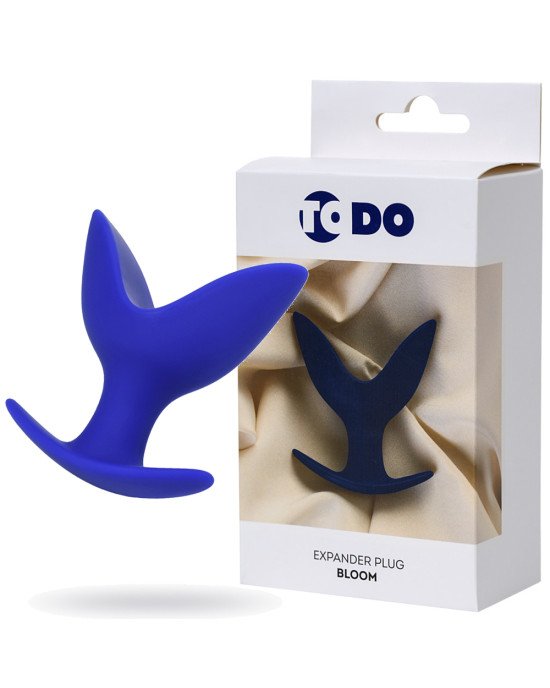 Розширююча анальна пробка ToDo By Toyfa Bloom, силікон, синя, 9,5 см