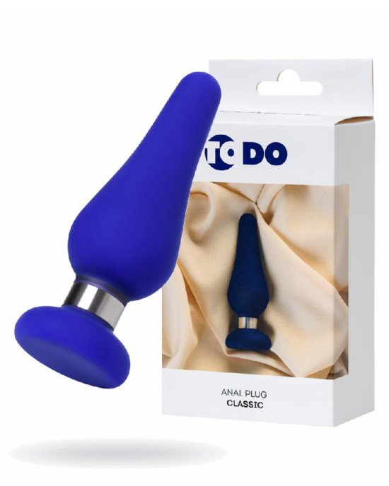 Анальна пробка ToDo By Toyfa Сlassic, силікон, синя, 11,5 см, ø 3,7 см