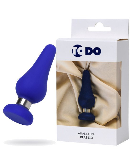 Анальна пробка ToDo By Toyfa Сlassic, силікон, синя, 13 см, ø 4,6 см Анальна пробка ToDo By Toyfa Сlassic, силікон, синя, 13 см, ø 4,6 см