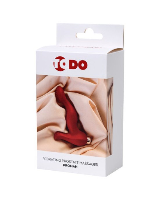 Вібростимулятор простати ToDo By Toyfa Proman, силікон, червоний, 12,5 см Вібростимулятор простати ToDo By Toyfa Proman, силікон, червоний, 12,5 см
