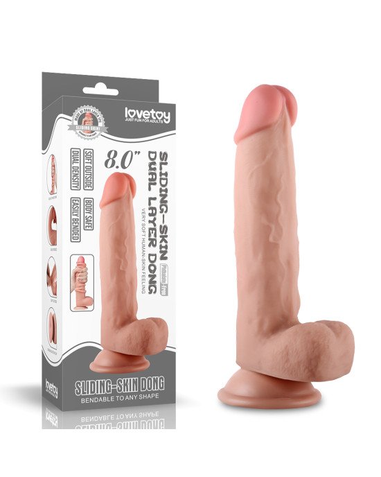 Фалоімітатор - Sliding-Skin Dual Layer Dong 8 Фалоімітатор - Sliding-Skin Dual Layer Dong 8