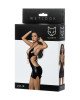 Плаття Glossy Julie з матеріалу Wetlook з червоною шнурівкою, чорне L Плаття Glossy Julie з матеріалу Wetlook з червоною шнурівкою, чорне L