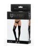 Панчохи Glossy Lotis з матеріалу Wetlook, чорні XL Панчохи Glossy Lotis з матеріалу Wetlook, чорні XL