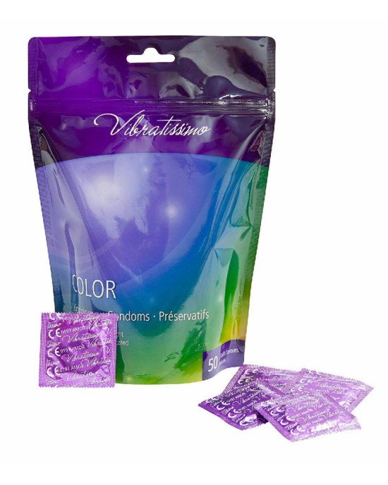 Презервативи - Vibratissimo Color, 50 шт. Презервативи - Vibratissimo Color, 50 шт.