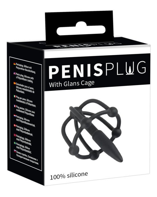 Стимулятор уретри - Penis Plug with Glans Cage Стимулятор уретри - Penis Plug with Glans Cage