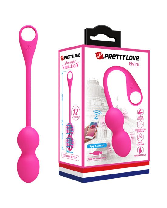 Віброкульки - Pretty Love Elvira Phone Control Vibro Balls Pink