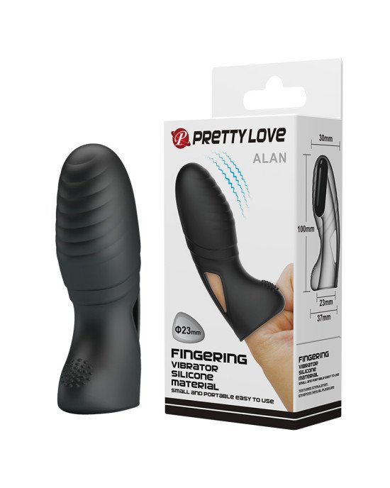 Насадка на палець - Pretty Love Alan Finger Vibrator Black Насадка на палець - Pretty Love Alan Finger Vibrator Black