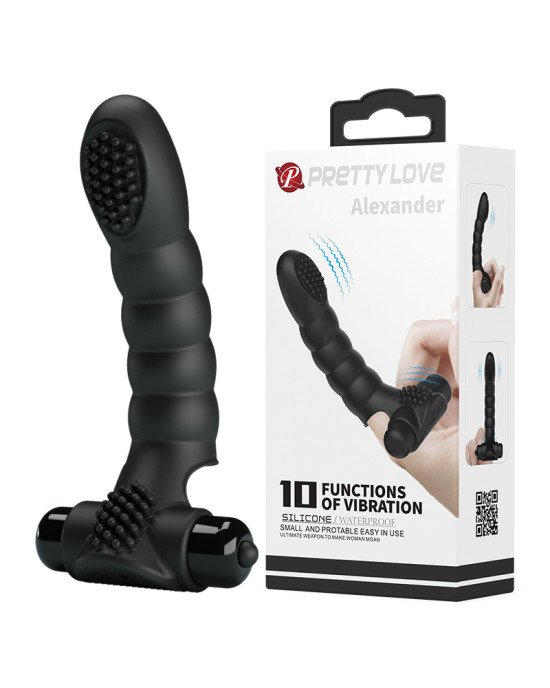 Насадка на палець - Pretty Love Alexander Finger Vibrator Black Насадка на палець - Pretty Love Alexander Finger Vibrator Black