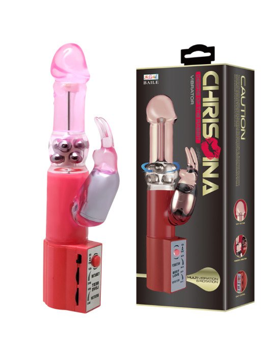 Hi-tech вібратор - Pretty Love Christina Vibrator with Bunny Pink Hi-tech вібратор - Pretty Love Christina Vibrator with Bunny Pink