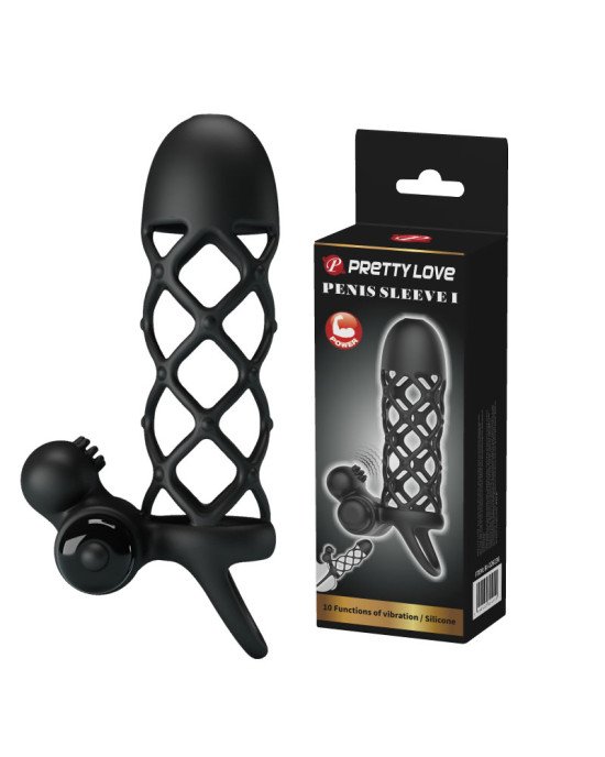 Насадка на член - Pretty Love Vibro Penis Sleeve Black I Насадка на член - Pretty Love Vibro Penis Sleeve Black I