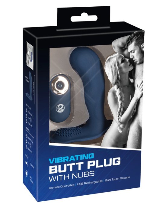 Анальна пробка - Vibrating Butt Plug With Nubs Анальна пробка - Vibrating Butt Plug With Nubs