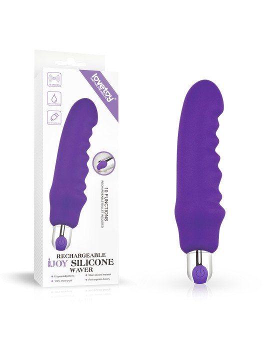 Вібратор - IJOY Rechargeable Silicone Waver Purple Вібратор - IJOY Rechargeable Silicone Waver Purple