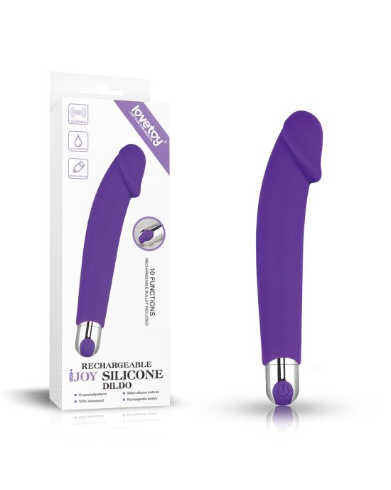 Вібратор - IJOY Rechargeable Silicone Dildo Purple Вібратор - IJOY Rechargeable Silicone Dildo Purple