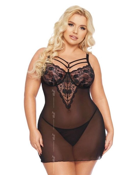 Пеньюар - Aldona, black XL Пеньюар - Aldona, black XL