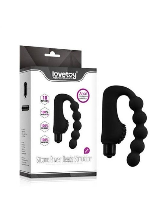 Анальний стимулятор - Anal Indulgence Collection Silicone Power Beads Stimulator