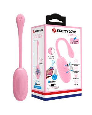 Віброяйце - Pretty Love Doreen Electric Shock Egg Light Pink (App)
