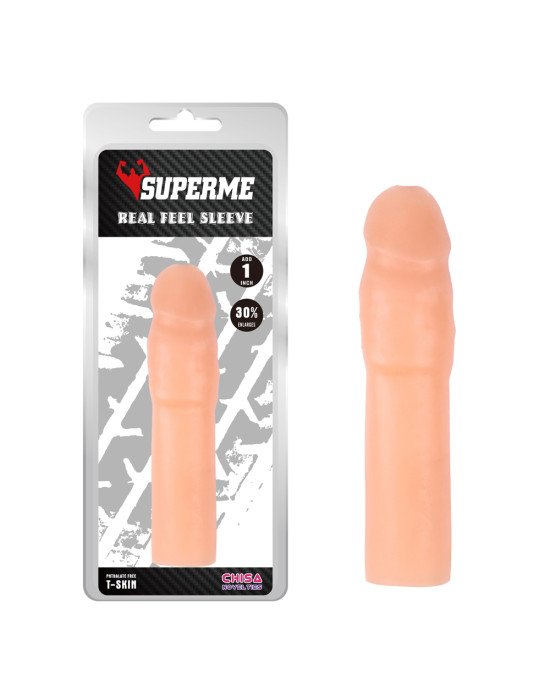 Насадка на член - SuperMe Real Feel Sleeve Насадка на член - SuperMe Real Feel Sleeve