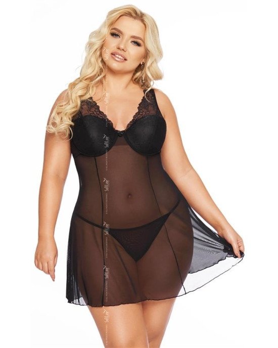 Пеньюар - Berta, black 3XL Пеньюар - Berta, black 3XL