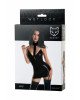 Плаття з чокером Glossy Ivy з матеріалу Wetlook, чорне S Плаття з чокером Glossy Ivy з матеріалу Wetlook, чорне S