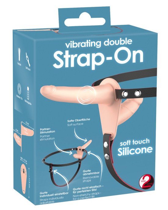 Страпон - Vibrating Double Strap-On Страпон - Vibrating Double Strap-On