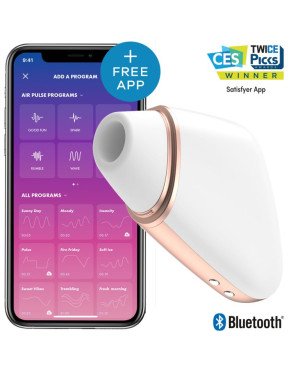 Вакуумний кліторальний вібратор - Satisfyer Love Triangle White (App)