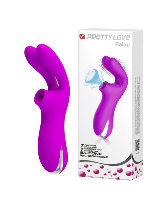 Вібратор - Pretty Love Ralap Vibrator + Suction Purple Вібратор - Pretty Love Ralap Vibrator + Suction Purple