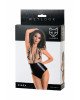 Боді Glossy Kiara з матеріалу Wetlook, чорне XL Боді Glossy Kiara з матеріалу Wetlook, чорне XL