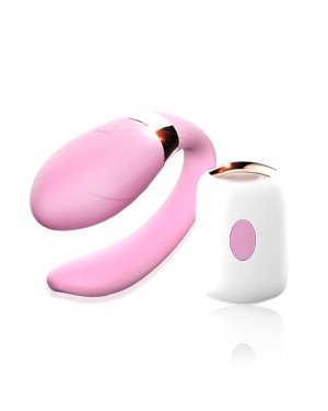 Вібратор для пар - V-Vibe Pink, USB, 7 Function, Remote Control