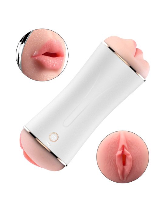 Мастурбатор - FoxShow Vibrating Vagina And Mouth Masturbation Cup Мастурбатор - FoxShow Vibrating Vagina And Mouth Masturbation Cup
