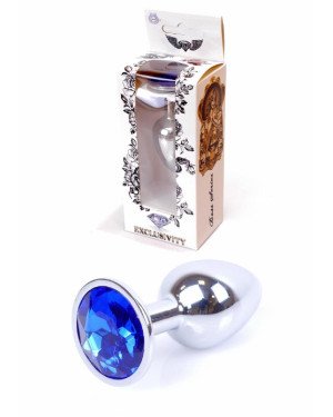 Анальна пробка - Jewellery Silver Plug Dark Blue