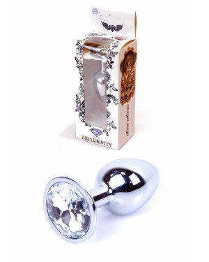 Анальна пробка - Jewellery Silver Plug Clear