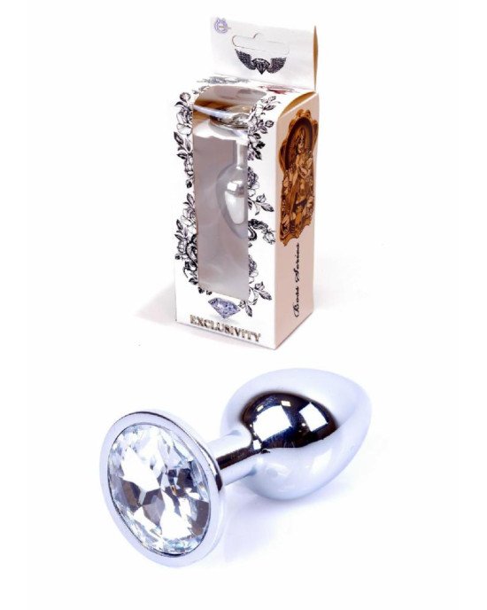 Анальна пробка - Jewellery Silver Plug Clear Анальна пробка - Jewellery Silver Plug Clear