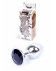 Анальна пробка - Jewellery Silver Plug Black