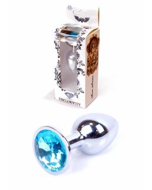 Анальна пробка - Jewellery Silver Plug Light Blue