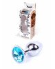 Анальна пробка - Jewellery Silver Plug Light Blue Анальна пробка - Jewellery Silver Plug Light Blue