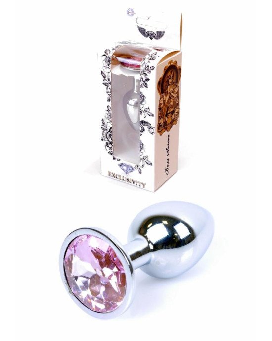 Анальна пробка - Jewellery Silver Plug Light Pink Анальна пробка - Jewellery Silver Plug Light Pink