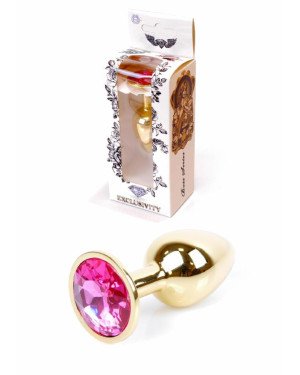 Анальна пробка - Jewellery Gold Plug Pink
