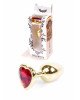 Анальна пробка - Jewellery Gold Heart Plug Red Анальна пробка - Jewellery Gold Heart Plug Red