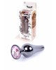 Анальна пробка - Jewellery Dark Silver Long Plug Pink
