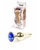 Анальна пробка - Jewellery Gold Long Plug Dark Blue Анальна пробка - Jewellery Gold Long Plug Dark Blue