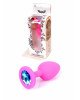 Анальна пробка - Jewellery Pink Silicon Plug Small Light Blue